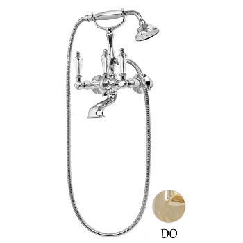 смеситель cezares diamond diamond-vd-03/24-sw для ванны с ручным душем, золото 24 карата