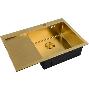 кухонная мойка zorg pvd bronze szr-7851-r bronze, бронза