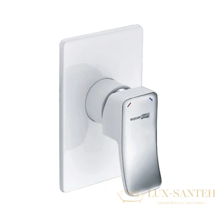 душевой комплект wasserkraft aller a12667white 225 мм, хром/белый