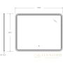 зеркало cezares duet czr-spc-duet-1000-800-led-tch 100x80см 