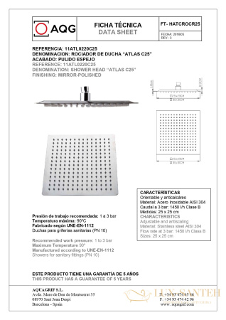 душевой комплект aqg 19arlec31602 на 3 потребителя, хром