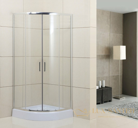 душевой уголок belbagno uno uno-195-r-2-85-c-cr 85х85 см профиль хром, стекло прозрачное 