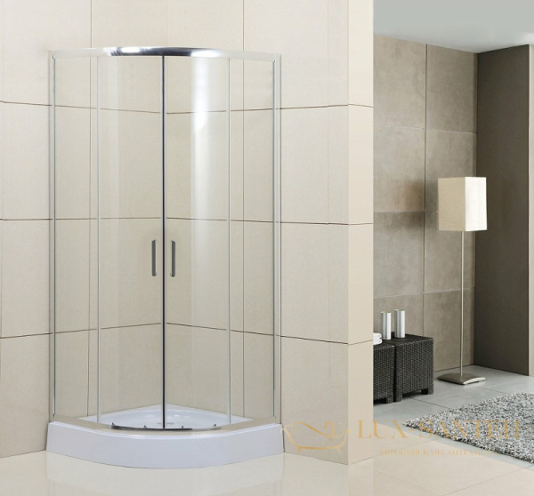 душевой уголок belbagno uno uno-195-r-2-95-c-cr 95х95 см профиль хром, стекло прозрачное
