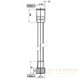 душевой шланг bossini cromolux a00167d.030 1,75 м, хром