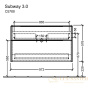 тумба под раковину villeroy & boch subway 3.0 c57000ve 973x576x478 мм, brilliant white