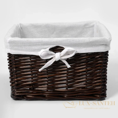 плетеная корзина wasserkraft alme wb-150-m для белья, темно-коричневый