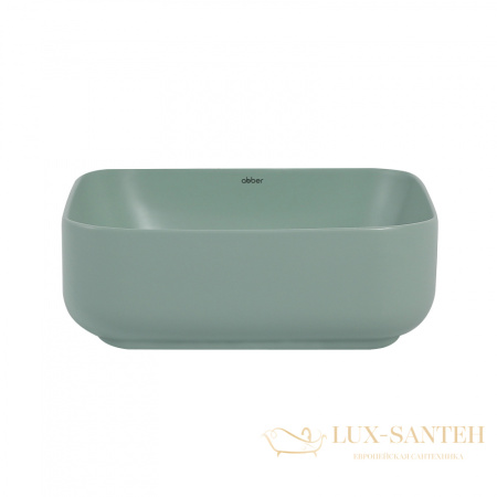 раковина накладная abber rechteck ac2211mcg, 38,5х38,5 см, светло-зеленый матовый