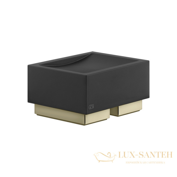 мыльница настольная черная gessi inverso accessories 20826.727, brass brushed pvd