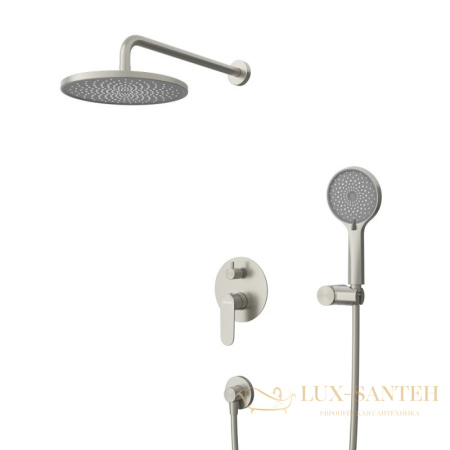 душевая система для душа встраиваемая cezares stylus-dset-in, со встроенной частью, нержавеющая сталь
