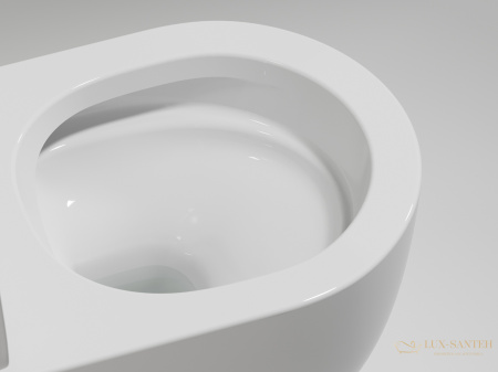 унитаз подвесной ceramica nova modena cn6063 безободковый, с сиденьем микролифт, белый глянцевый