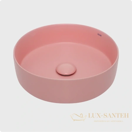 раковина накладная aquame aqm5012mp, 355 мм, розовый матовый