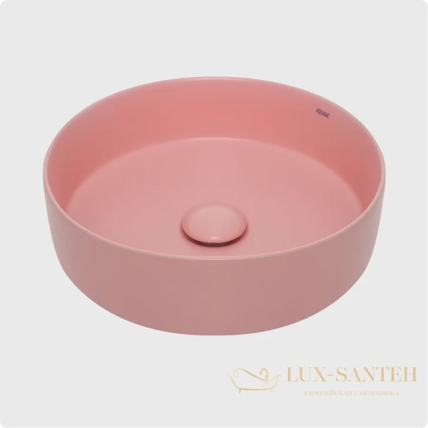 раковина накладная aquame aqm5012mp, 355 мм, розовый матовый
