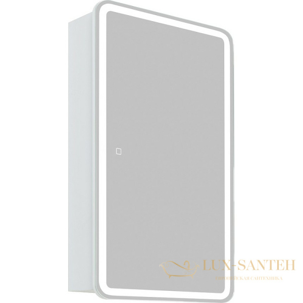 зеркальный шкаф belbagno marino spc-mar-600/800-1a-led-tch 60 см с подсветкой, белый