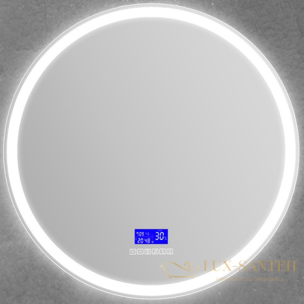 зеркало belbagno spc spc-rng-700-led-tch-rad с подсветкой, с сенсорным выключателем, с bluetooth, с термометром, с радио