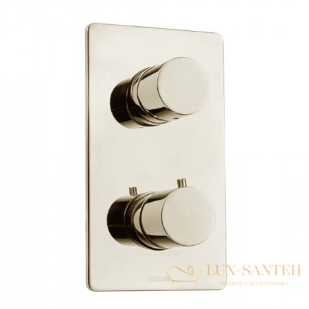 термостат  для душа встраиваемый bossini oki new, z00002.094, на 2-5 потребителей, внешняя часть, никель шлифованный