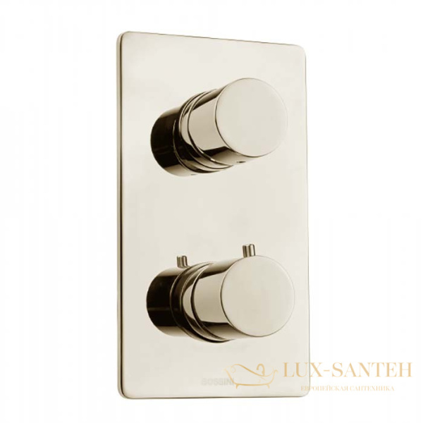 термостат  для душа встраиваемый bossini oki new, z00002.094, на 2-5 потребителей, внешняя часть, никель шлифованный