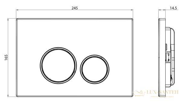 панель смыва charus tm, spazio, fp.330.51.01, песок матовый