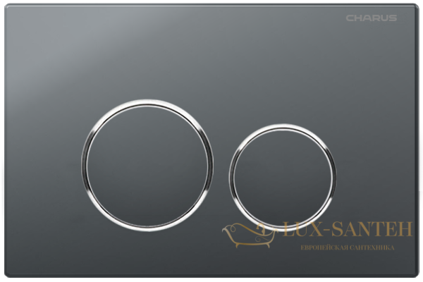 панель смыва charus tm, spazio, fp.330.grp.01, графит