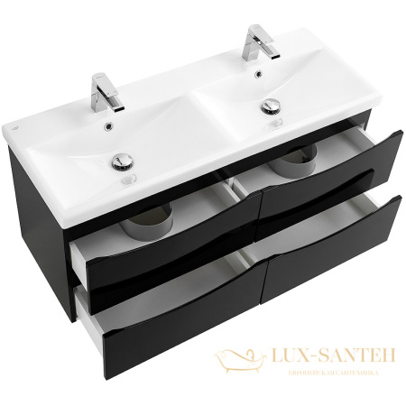 тумба под раковину belbagno marino-cer marino-cer-1200-4c-so-2-nl-p 120 см подвесная, nero lucido