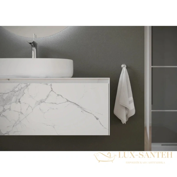 тумба sancos stone st120sv 119,9 см, белый мрамор
