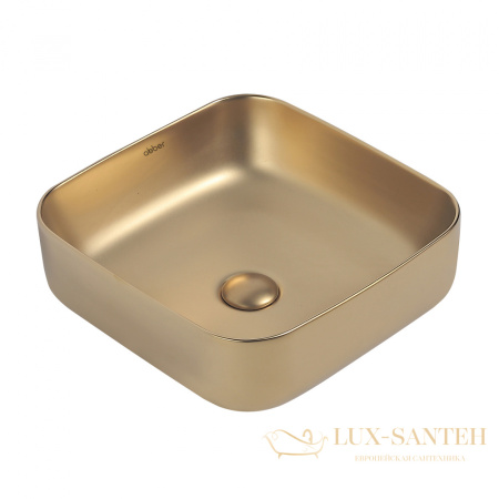раковина накладная abber rechteck ac2211mmg, 38,5х38,5 см, 