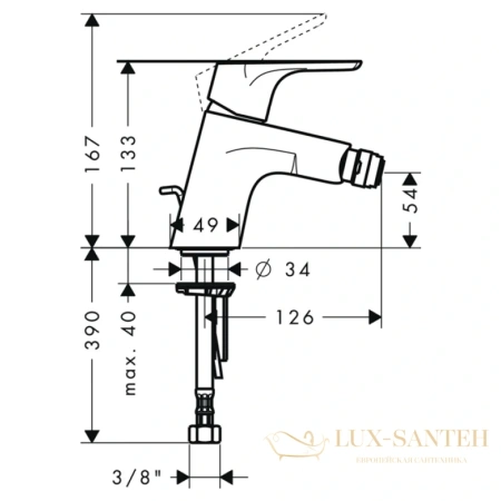 смеситель для биде hansgrohe focus e2 31920000