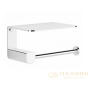 бумагодержатель gessi rilievo 59449.279 с полочкой для телефона, white cn