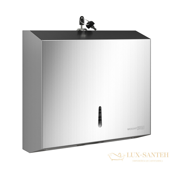 диспенсер для бумажных полотенец wasserkraft k-10091, никель матовый