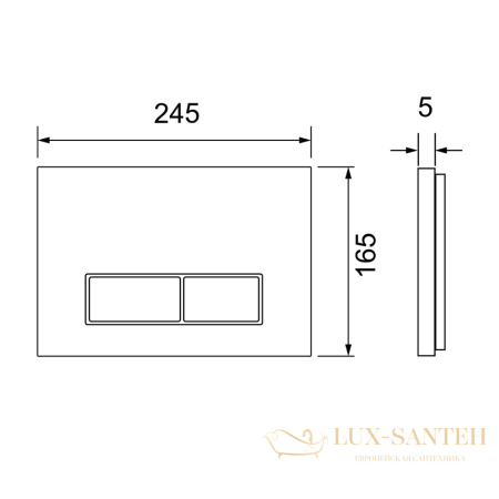 панель смыва tece, tecespring s, s240501, двухрежимная, с покрытием против отпечатков пальцев, нержавеющая сталь