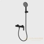 смеситель для  душа aquame monza aqm6313mb, с душевым набором, черный матовый