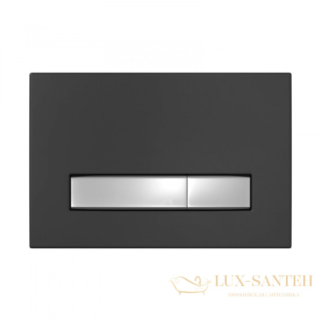 инсталляция berges atom line 410, 040342 для подвесного унитаза с панелью смыва, черный матовый/хром глянцевый