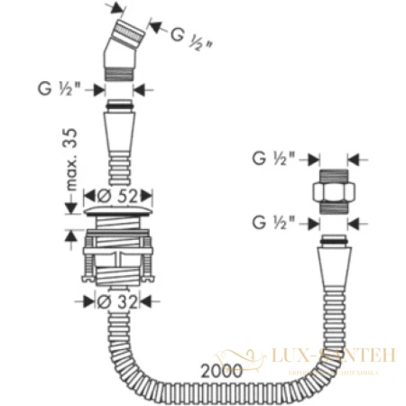держатель для душа hansgrohe на борт ванны 28307000