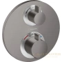 термостат hansgrohe ecostat s с запорным/переключающим вентилем ecostat s скрытый монтаж 15758340, шлифованный черный хром
