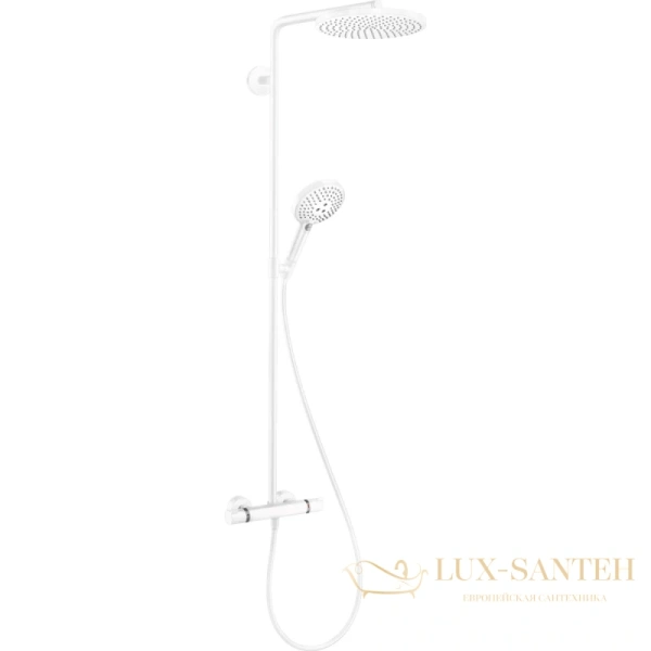 душевая система hansgrohe raindance select s showerpipe 240 1jet p 27633700 белый матовый