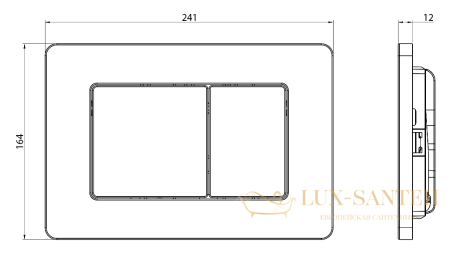 панель смыва charus tm, robusto, fp.310.mb.05, черный матовый