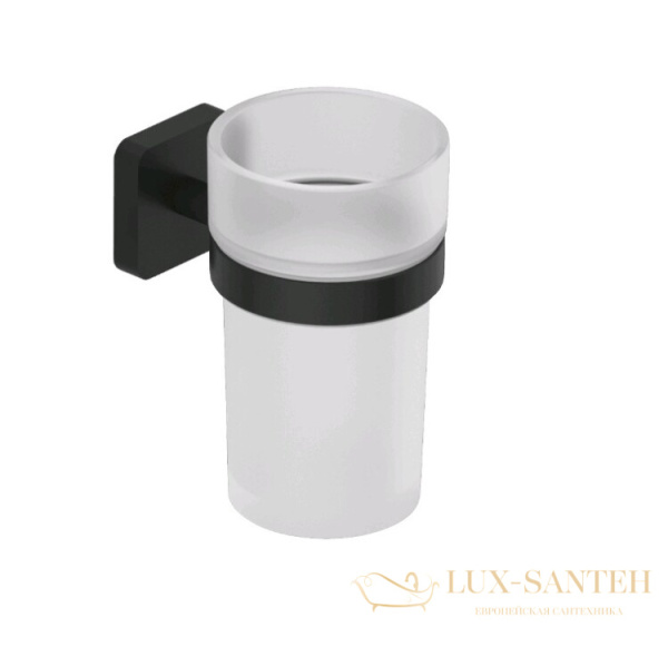 стакан для зубных щеток подвесной kludi vela s, 2597539, черный матовый