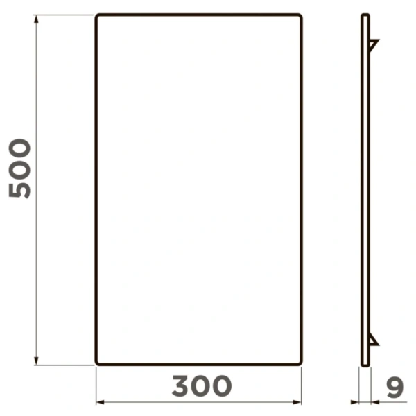 разделочная доска 50x30x0,9 см omoikiri cb-sintesi-l-gb 4999071 50x30x0,9 см, графит