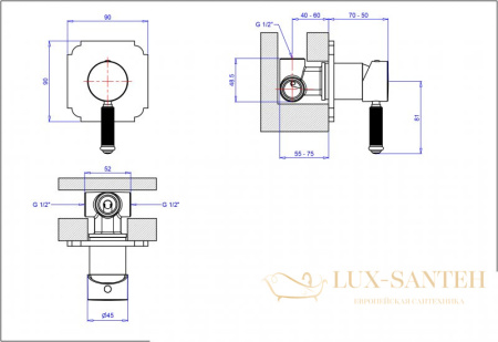 смеситель cezares aphrodite aphrodite-dim2-02-bi для душа, бронза