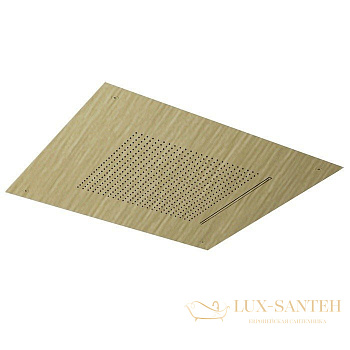 верхний душ потолочный 498х498 мм, almar velvet e044280.hb, 2 режима, латунь брашированная pvd