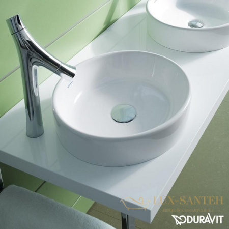 раковина накладная duravit starck 2 2321440000 ⌀ 435 мм, белый