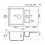 кухонная мойка omoikiri sakaime 78-2-ch tetogranit х шампань, 4993237