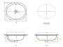 раковина встраиваемая снизу столешницы cielo enjoy ejlaspo ag, 520x445x185h мм, agave