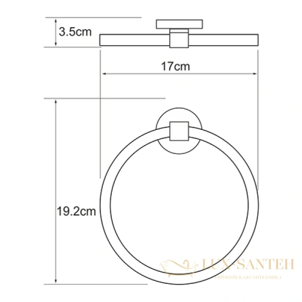 полотенцедержатель-кольцо wasserkraft rhein k-6260, хром
