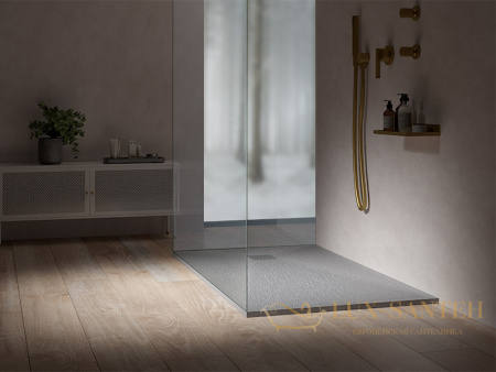 поддон керамический hatria petra_h3 pa12007000100 с сифоном, 120x70x3 см, белый/нержавеющая сталь