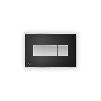 alcaplast кнопка управления с цветной пластиной, светящаяся кнопка черная глянцевая, свет белый m1474-aez110