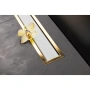 душевой канал pestan confluo premium white glass gold line 13100121 550 мм, белый глянец/золотой, золотой/матовый хром