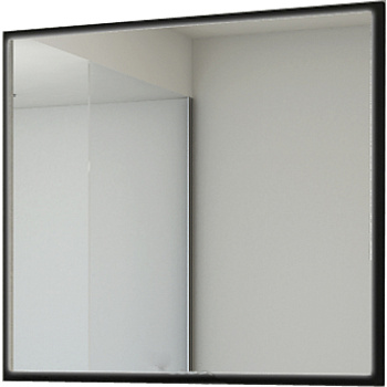 зеркало cezares tiffany 45047 98 см с подсветкой и с системой антизапотевания, nero grafite