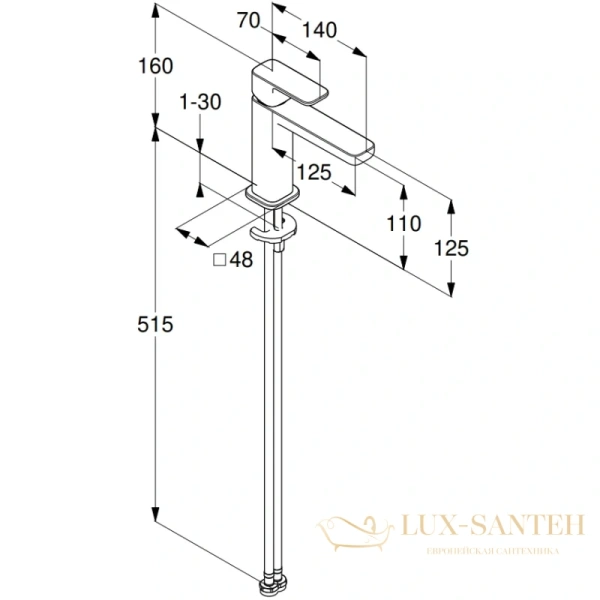 смеситель kludi renon 422825375 для раковины без донного клапана, белый матовый