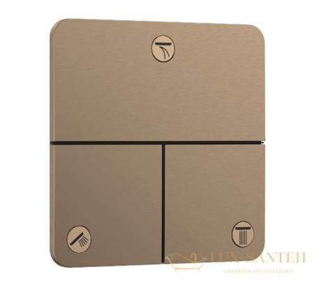 переключатель потоков hansgrohe showerselect comfort q 15587140, на 3 выхода, брноза шлифованная