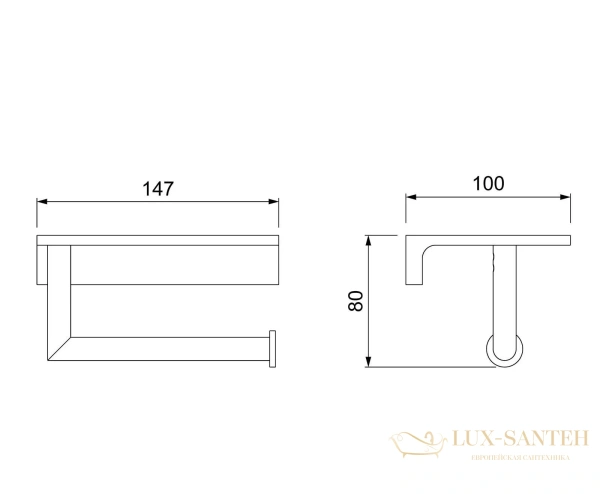 бумагодержатель с полкой для телефона timo saona 13043/16, белый матовый